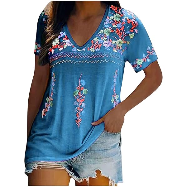 トップス EAPHI EMBROIDERY SHORT SLEEVE SHIRTS EMBROIDERY SHORT SLEEVE SHIRTS